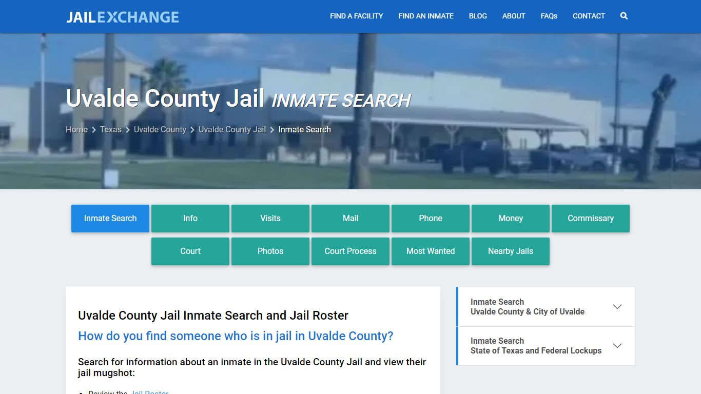 Inmate Search: Roster & Mugshots - Uvalde County Jail, TX - Jail Exchange